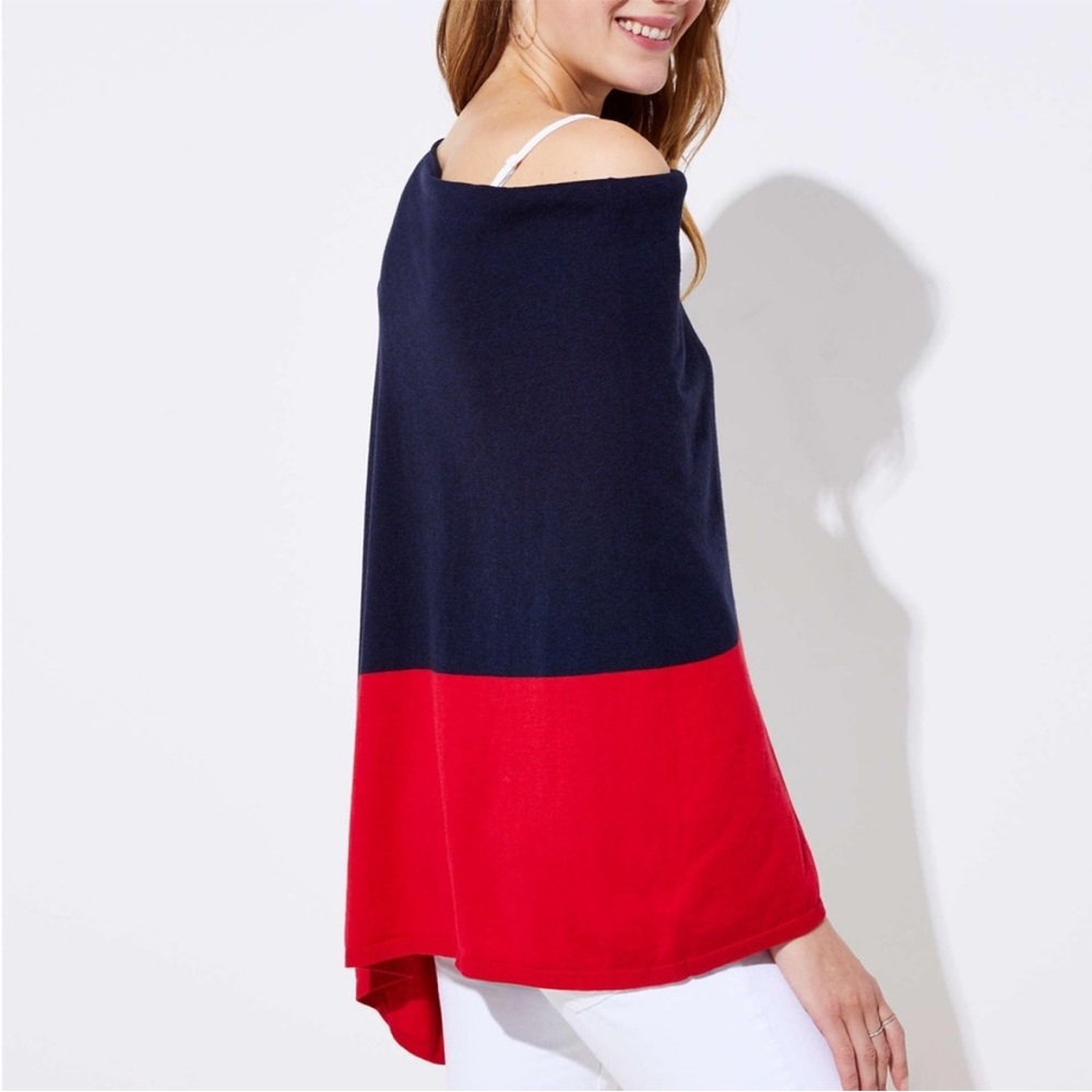 LOFT Colorblock Poncho - Picture 2 of 7